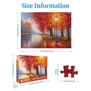Maple Park 1000 Piece Autumn Park Jigsaw Puzzle For Adults