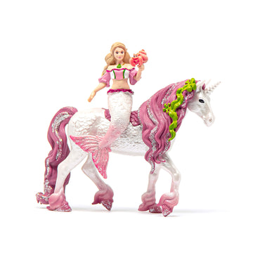 Schleich Bayala, 3-Piece Playset, Mermaid Toys For Girls And Boys 5-12 Years Old, Mermaid Feya Riding Underwater Unicorn, Pink