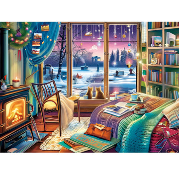 500 Pieces Puzzles for mature-themed Jigsaw Puzzle 500 Piece Puzzle Children Elderly Puzzle Snow Cat Puzzle Gift for Mom Dad Family Friend Family Activity Games Home Decor Wall Art 20.5x15IN