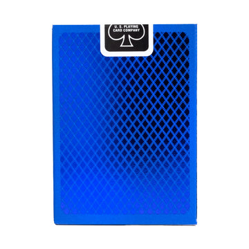 Bee Metalluxe Playing Cards - Blue Foil Diamond Back, Standard Index