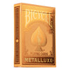 Bicycle Metalluxe Orange Playing Cards - enhanced Metal Foil Finish - game-style Size