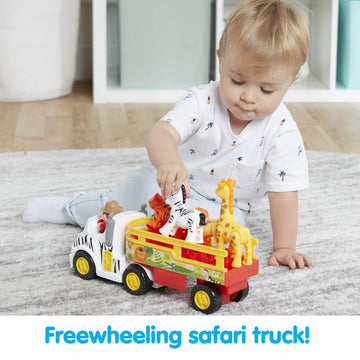 Kidoozie Animal Adventure Truck, Makes Animal Sounds, Includes 4 Poseable Animals, Promotes Language Skills, for Children 12 Mon
