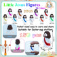 ILHSTY 150 Pcs Little Jesus Figures - Mini Rubber Jesus Toys Jesus Love You for Easter Egg Fillers Egg Hunts Religious Party Fav