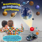 Playz Premium Solar System Model Kit For Kids - 4 Speed Motor, Hd Planetarium Projector, 8 Painted Planets & 8 White Foam Balls With Paint And Brush For A Hands-On Stem Diy Project For Space Toys