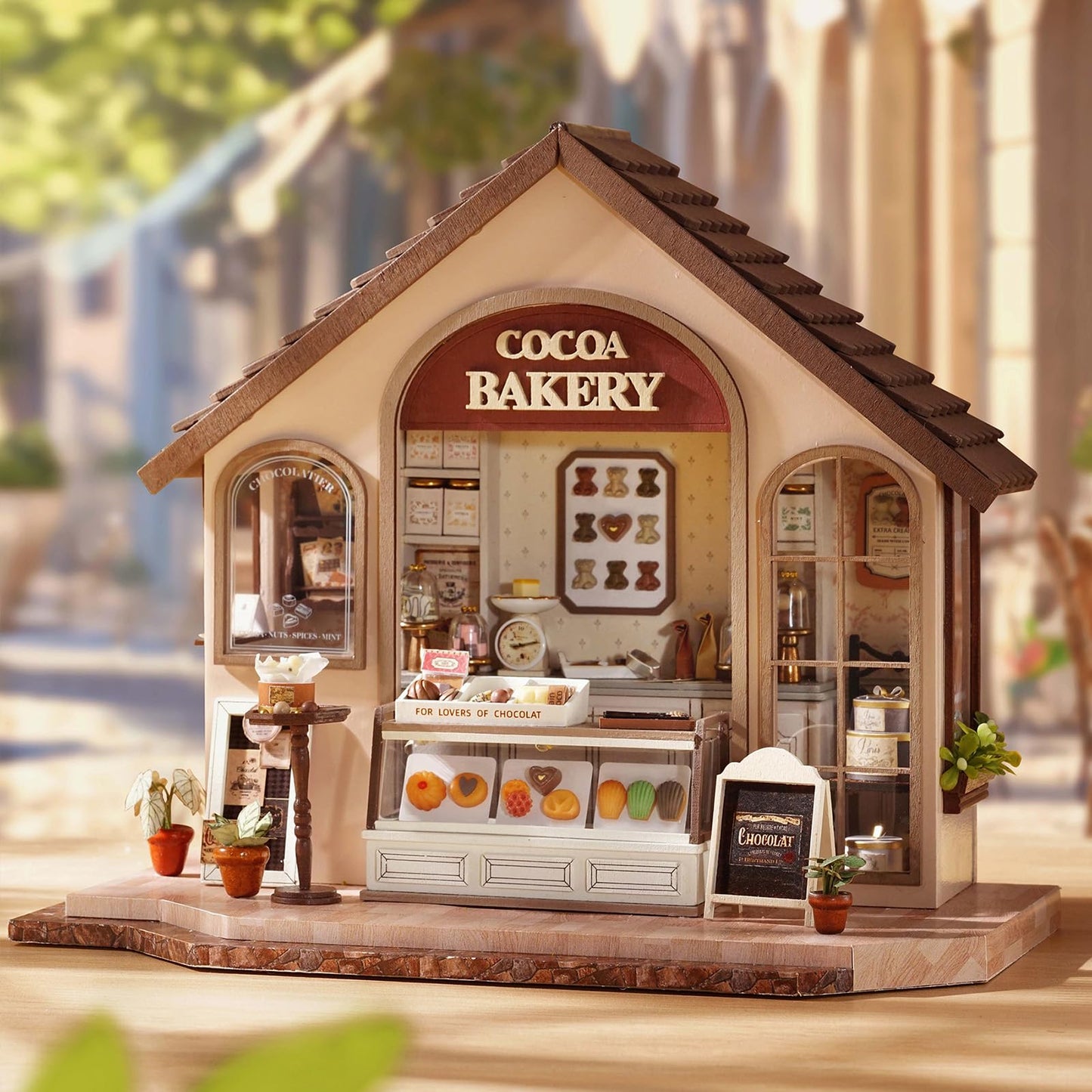 Cuteroom Miniature House Kits For Adults, Dollhouse Wooden Furniture Kit, Diy Craft Kits Creative Room Sunshine Greenhouse For D