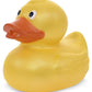 DolliBu Metallic Yellow Duck Bath Buddy Squirter - Floating Yellow Duck Rubber Bath Toy  Fun Water Squirting Bath Time Play for Toddlers  Animal Toy for Bathtub  Beach  and Pool for Girls and Boys