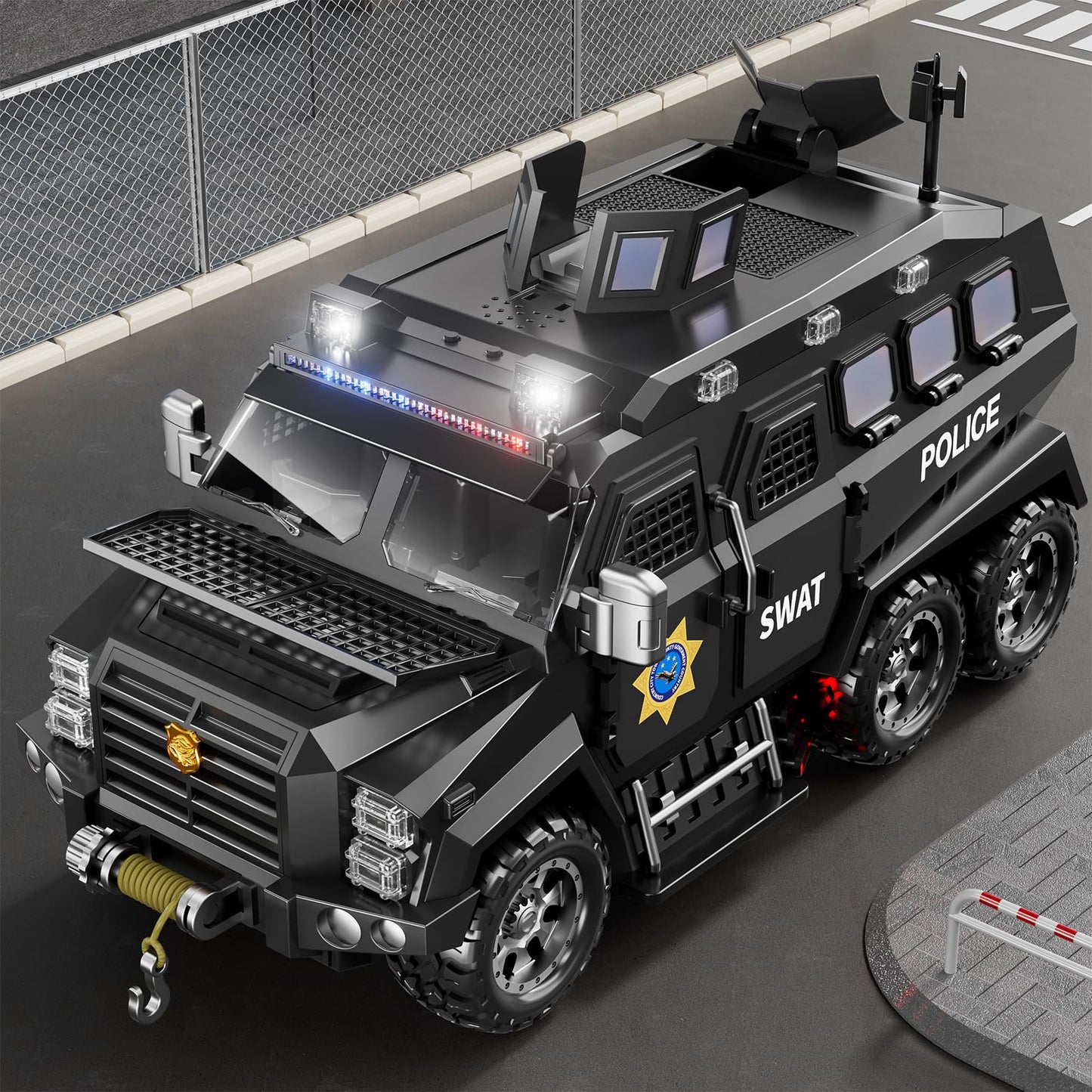 KukuFun Toddler Boy Toys for 1 2 3 4 5 Year Old Boys, Police Cars for Kids Ages 3-5, Police car with Sounds Light, 3 4 5 6 7 8 9
