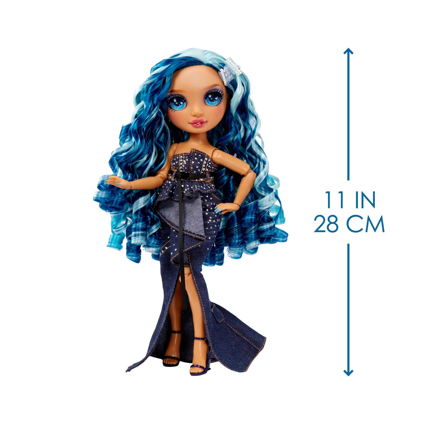 Rainbow High Fashion Doll - Skyler Bradshaw, 11” Blue Doll with 2 Outfits & Accessories, Model 587378EUC, Gift for Kids 4-12 Years Old