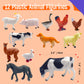 SpriteGru 12 Farm Animal Figurines for Kids  Plastic Animal Toys Tiny Portable Farm Creature Figures Playset Montessori Toys Educational Game for Homeschool Preschool Toddler Kids