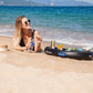 Feebria Inflatable Floating Drink Holder With Large Capacity Drink Float For Pools & Hot Tub (Black)