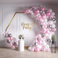 House Of Party Pink And White Balloons Garland Kit 158 Pcs - Pink, Silver Metallic, Silver Confetti Balloon Arch | White And Hot