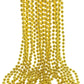 GiftExpress 33'' 7mm Metallic Gold Beaded Necklaces, Bulk Mardi Gras Party Beads Necklaces, Holiday Beaded Costume Necklace for 