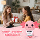OkiyiD Mini Funny Crochet Axolotl Love Gifts for Sister  Small Handmade Axolotl Toy with 'I Love You A LOT' Card  Heartwarming Birthday Xmas Graduation Gifts from Sisters