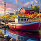 Buffalo Games 500 Piece Jigsaw Puzzle - Old Boathouse - Large Multicolor - Challenging Adult Puzzle - Model 37009