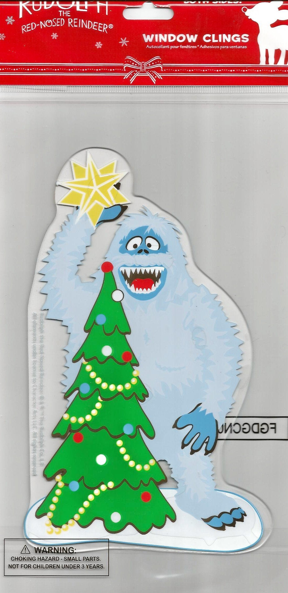 Rudolph ''Bumble'S Star'' Christmas Tree Jelz Window Cling
