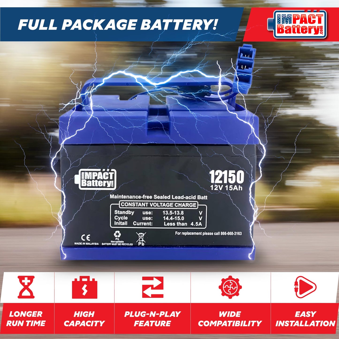 Replacement 12 Volt Battery for Peg Perego John Deere Tractor Toys - Peg Perego John Deere Tractor Ride On Battery, John Deere P