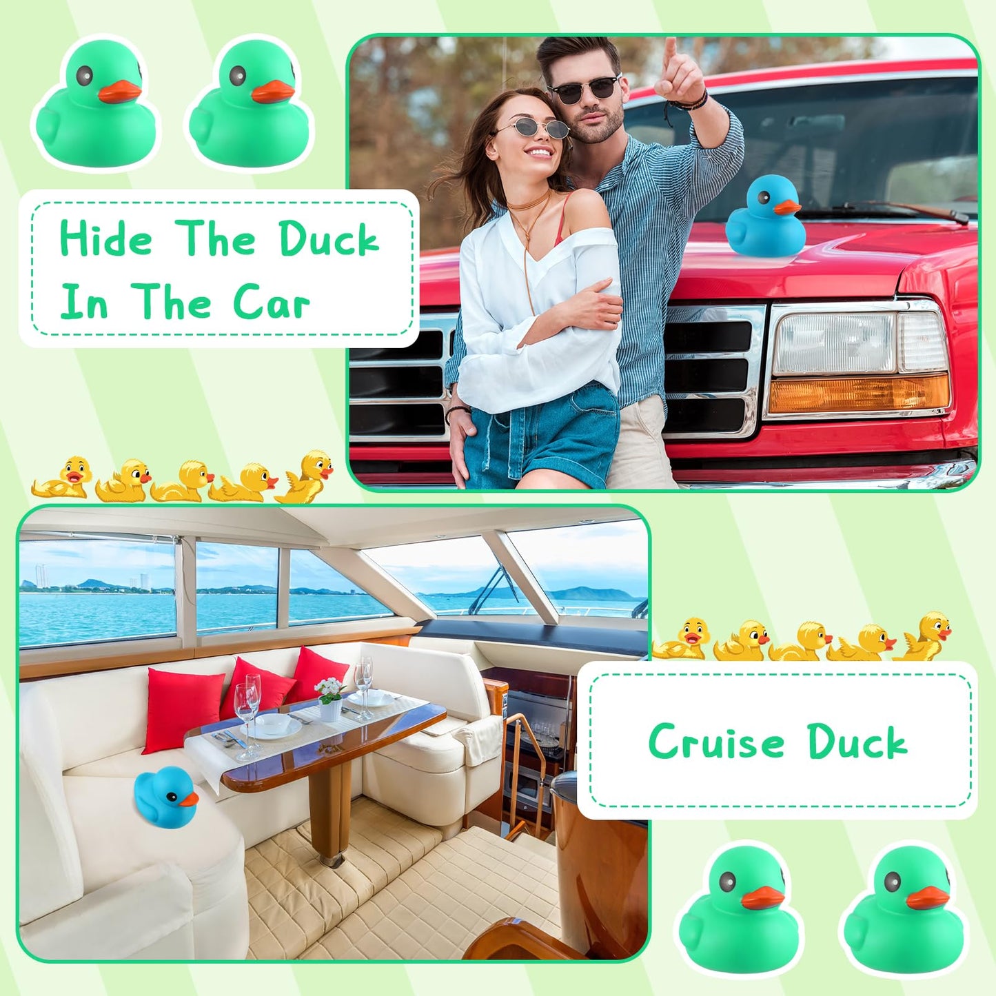 Honoson 6.89 Inch Giant Rubber Duck Big Rubber Duck Large Duckling Bath Toy with Squeaky Sound for Summer Baby Shower Birthday P