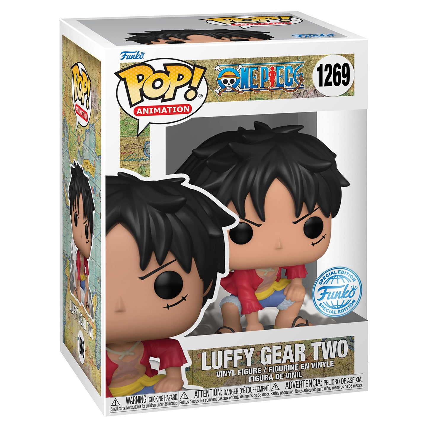 Funko Pop! Animation One Piece Luffy Gear Two - Special Edition Multicolor Exclusive Vinyl Figure #1269 - Common No Chase