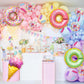 163Pcs Pastel Donut Balloon Arch Garland Kit, With Pastel Rainbow Balloon, Sprinkle Confetti And Ice Cream Foil Balloons For Swe