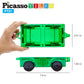 Picassotiles 2Pcs Magnetic Tiles Expansion Car Truck Building Blocks Compatible Set, Kids Magnet Bricks Stem Learning Toys, Magn