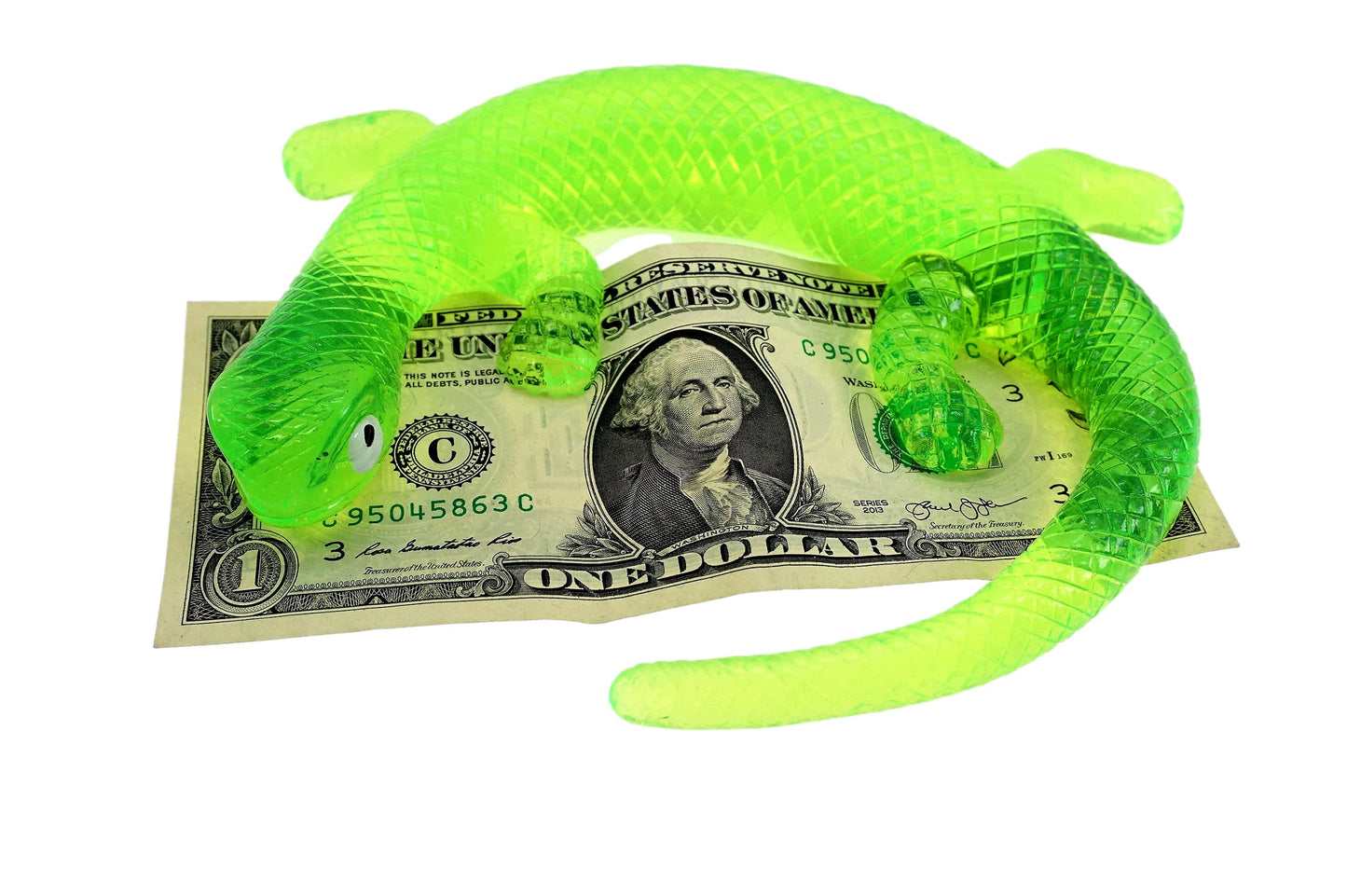 JA-RU Giant Sticky Lizards - Stretchy Reptile Toys, 6 Pack Assorted, Silicone, Fidget Toy, Party Favors for Kids