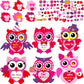Chiazllta 30 Pcs Valentine'S Day Craft Kits Diy Owl Craft For Kids Valentine'S Heart Craft Make Your Own Owl Bulk Set For Home C