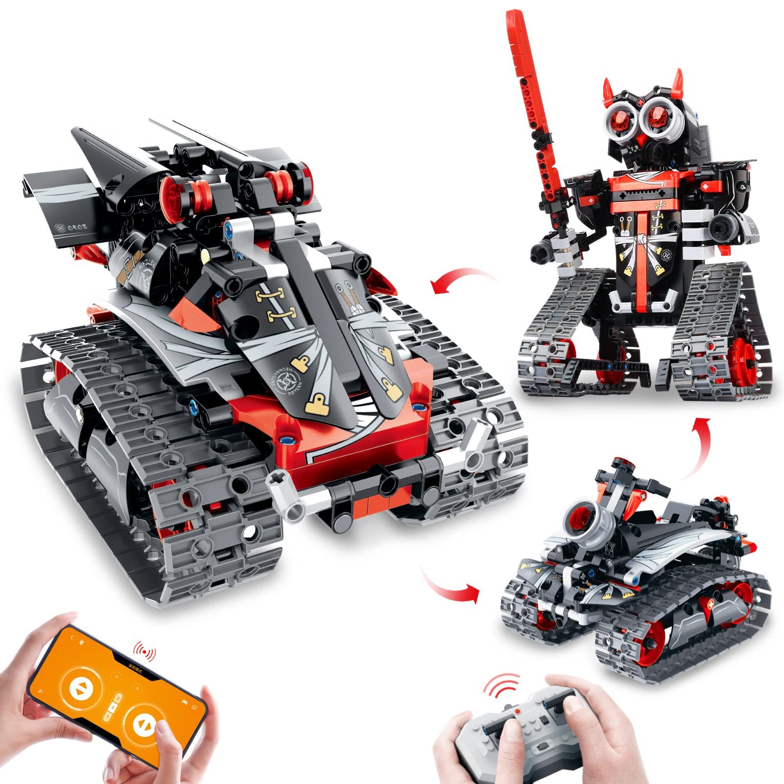 Robot Building Toys Stem Projects For Kids Ages 6-10 8-12 And Up, 3 In 1 Remote Control Car Coding Set, Educational Robotics Science Kit, Birthday & Christmas Gift For Teen Boys Girls