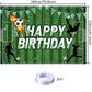 Soccer Birthday Party Backdrop Soccer Happy Birthday Banner Football Field Photography Background for Home Decorations Party Sup