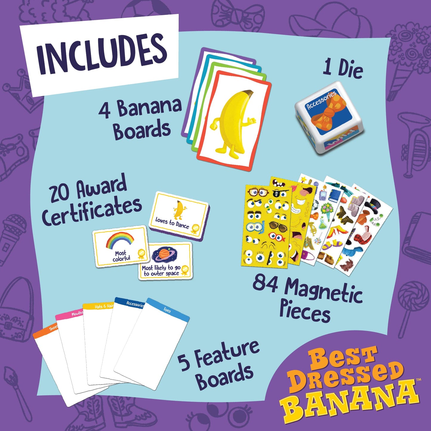 Peaceable Kingdom Best Dressed Banana Cooperative Board Game, Ideal for 2-4 Players Ages 4 and Up