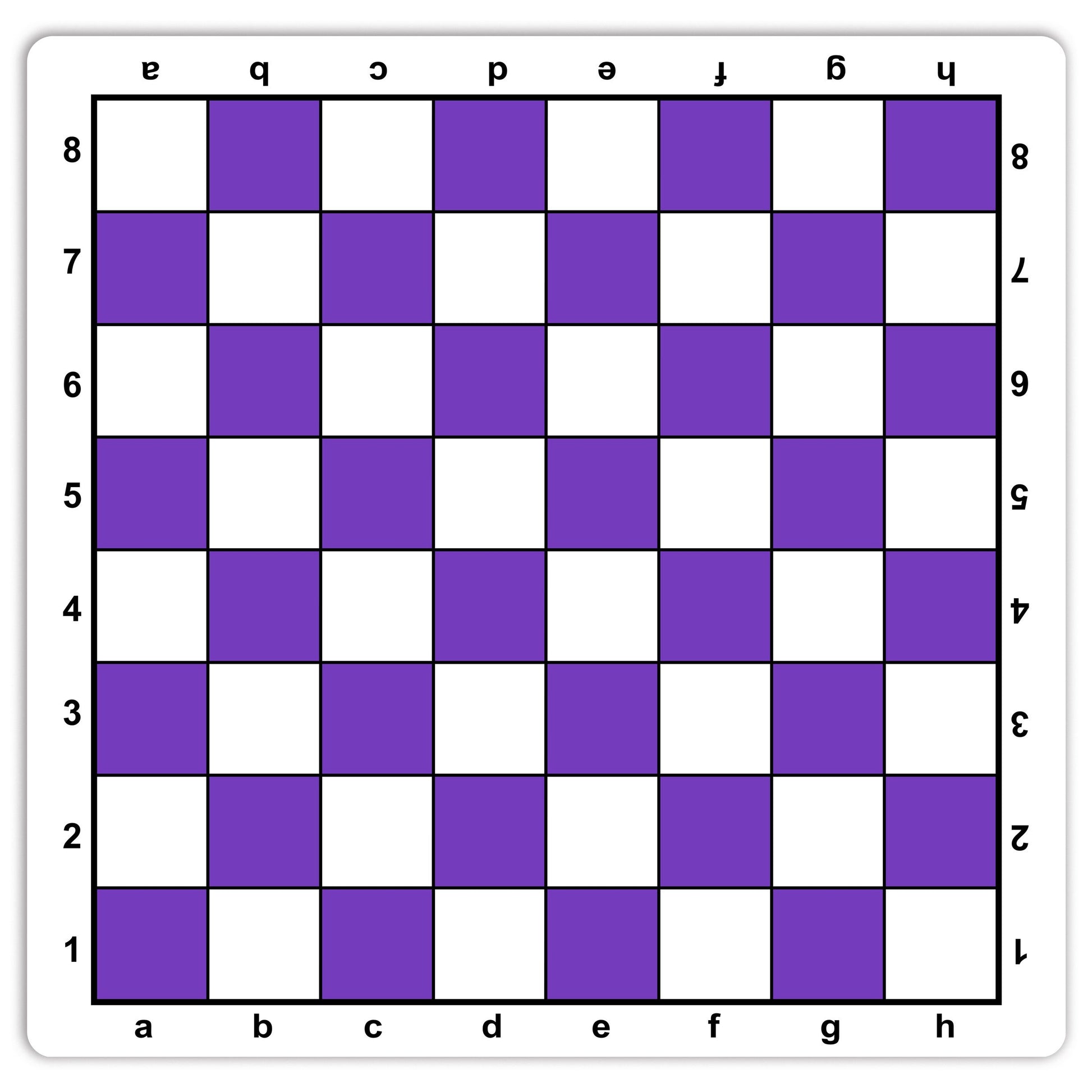 WE Games Mousepad Chess Board 20 in. Purple Color with Classic Design - enhanced Tournament Chess Mat  Perfect Travel Chess Board for mature-themeds