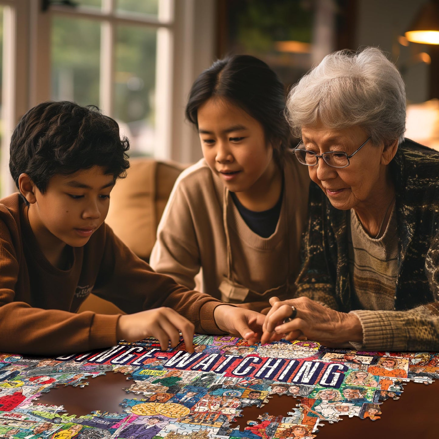 White Mountain Puzzles - Binge Watching - 1000 Piece Jigsaw Puzzle For Adults - Fun Family Activity - 24''X30''