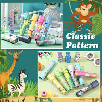 24 Pcs Classic Kaleidoscopes Educational Toys Return Gifts Paper Tumble Tube Prism Lens Old Fashioned Vintage Toys Party Favor Valentines Gift For Kids Stock Stuffer, Random Style(Cute Style)