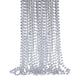 YAXINRUI 33 Inch 7 mm Metallic Sliver Bead Necklaces, 15pcs Mardi Gras Beads Bulk Round Beaded Necklaces Costume Necklace for Ma