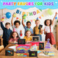 JMMICO 24 Pack Scratch Art Notebook+Sticky Hands+Stickers,Scratch Art Christmas Party Favors for Kids,Birthday Bulk Toys,Christm