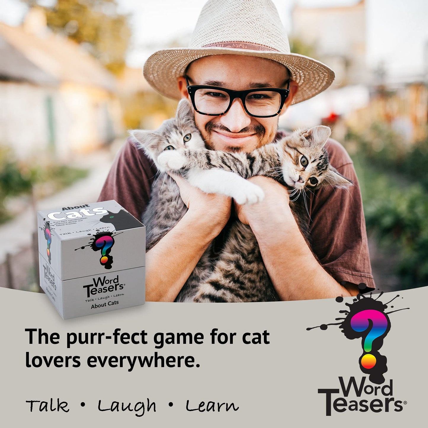 ? Word Teasers About Cats - Fun Cat Trivia Game For Cat Lovers - Cat Themed Game For Cat People Of All Ages - Funny Cat Facts For Kids & Adults - 150 Cat Trivia Cards