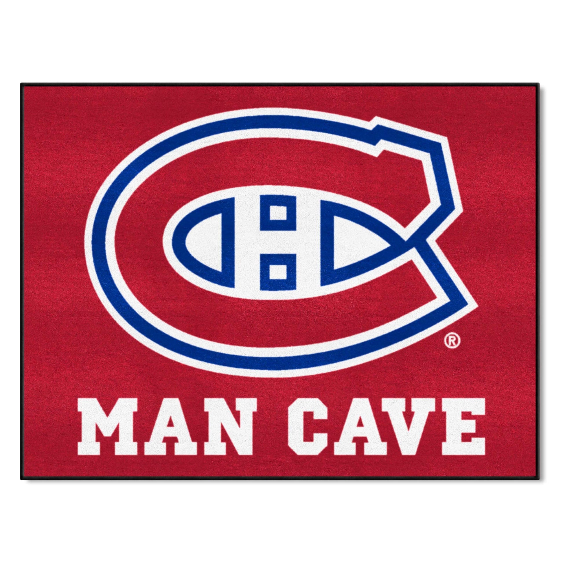 FANMATS 14445 Montreal Canadiens Man Cave All-Star Rug - 34 in. x 42.5 in.
