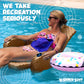 Trc Recreation Folding Baja Chair Foam Swimming Pool Float, Portable Super Soft Floating Lounger With 2 Cup Holders For Beach Es