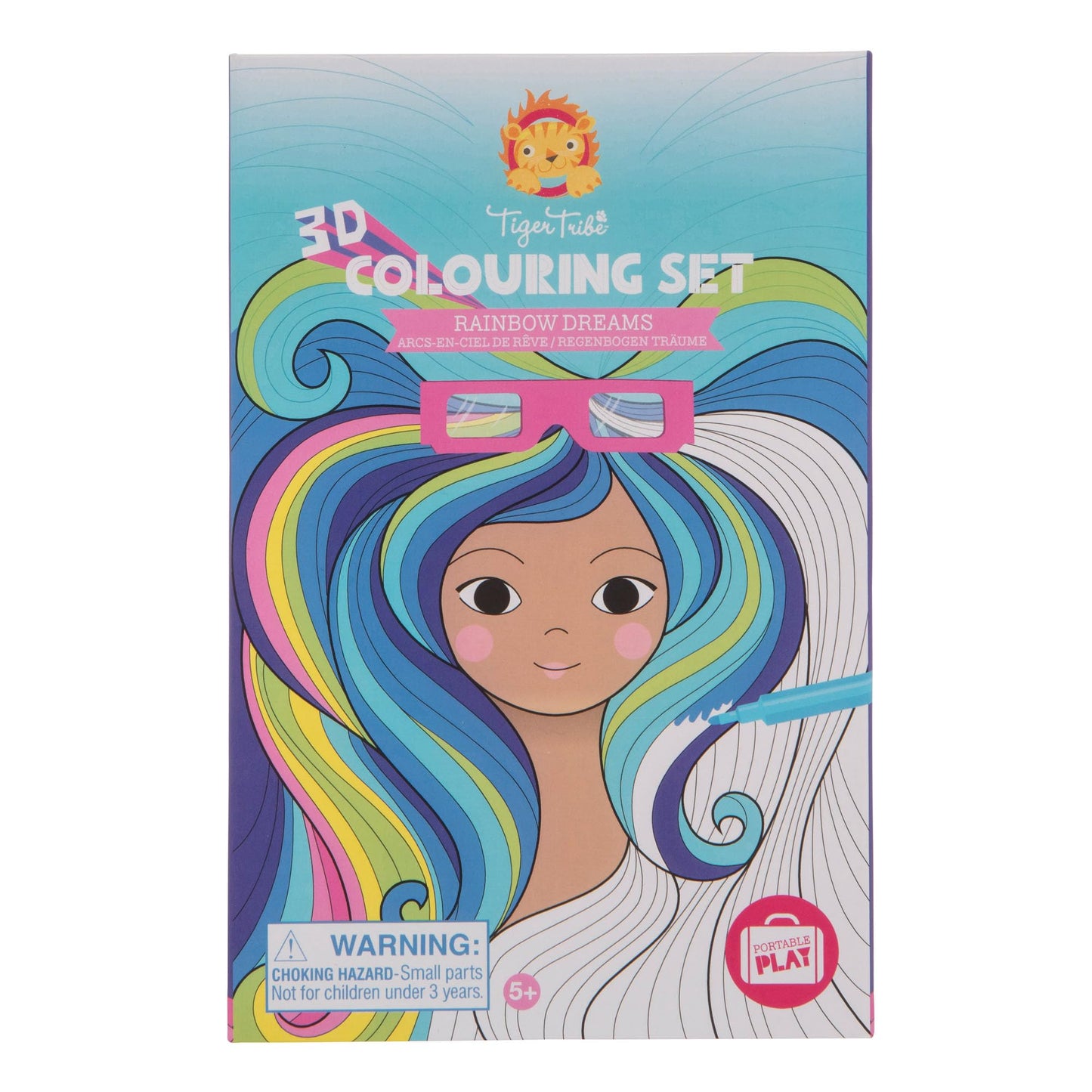 Tiger Tribe: 3D Coloring Set - Rainbow Dreams - Activity Set, Color Drawings That Leap Off The Page, 3D Glasses, Markers, Kids A