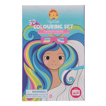 Tiger Tribe: 3D Coloring Set - Rainbow Dreams - Activity Set, Color Drawings That Leap Off The Page, 3D Glasses, Markers, Kids A
