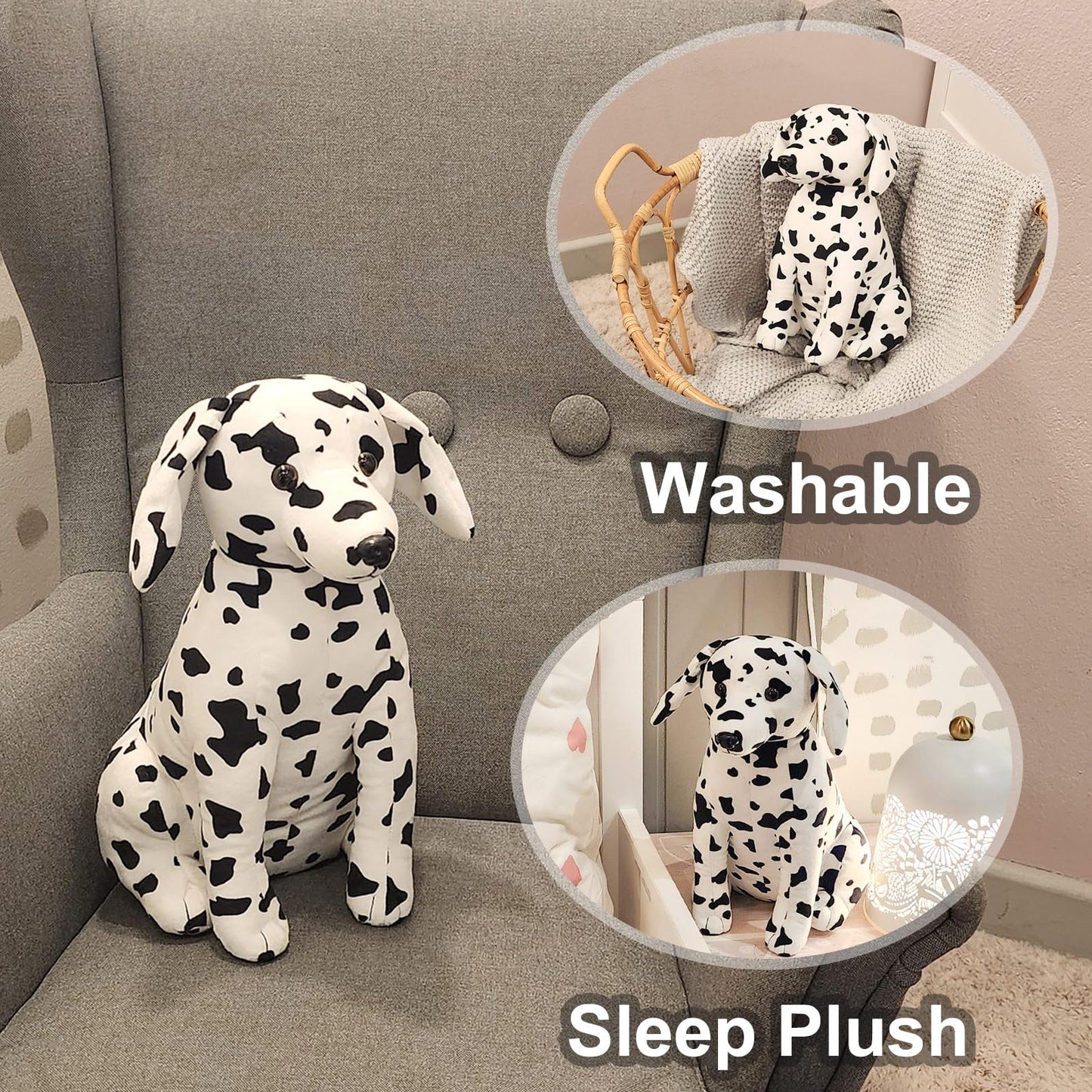 Weigedu Dalmatian Stuffed Animals, Stuffed Dalmatian, Stuffed Puppy Dog Plush Toys For Boy Girl Kids Birthday, 12 Inches