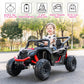 Run Fast 12v Ride on Car with Parent Remote Control Electric Ride on Toys Car for Kids 3-5 2WD 25W Motors 4 Spring Suspension Safety Belt Horn Music and LED Lights(Black  12V)