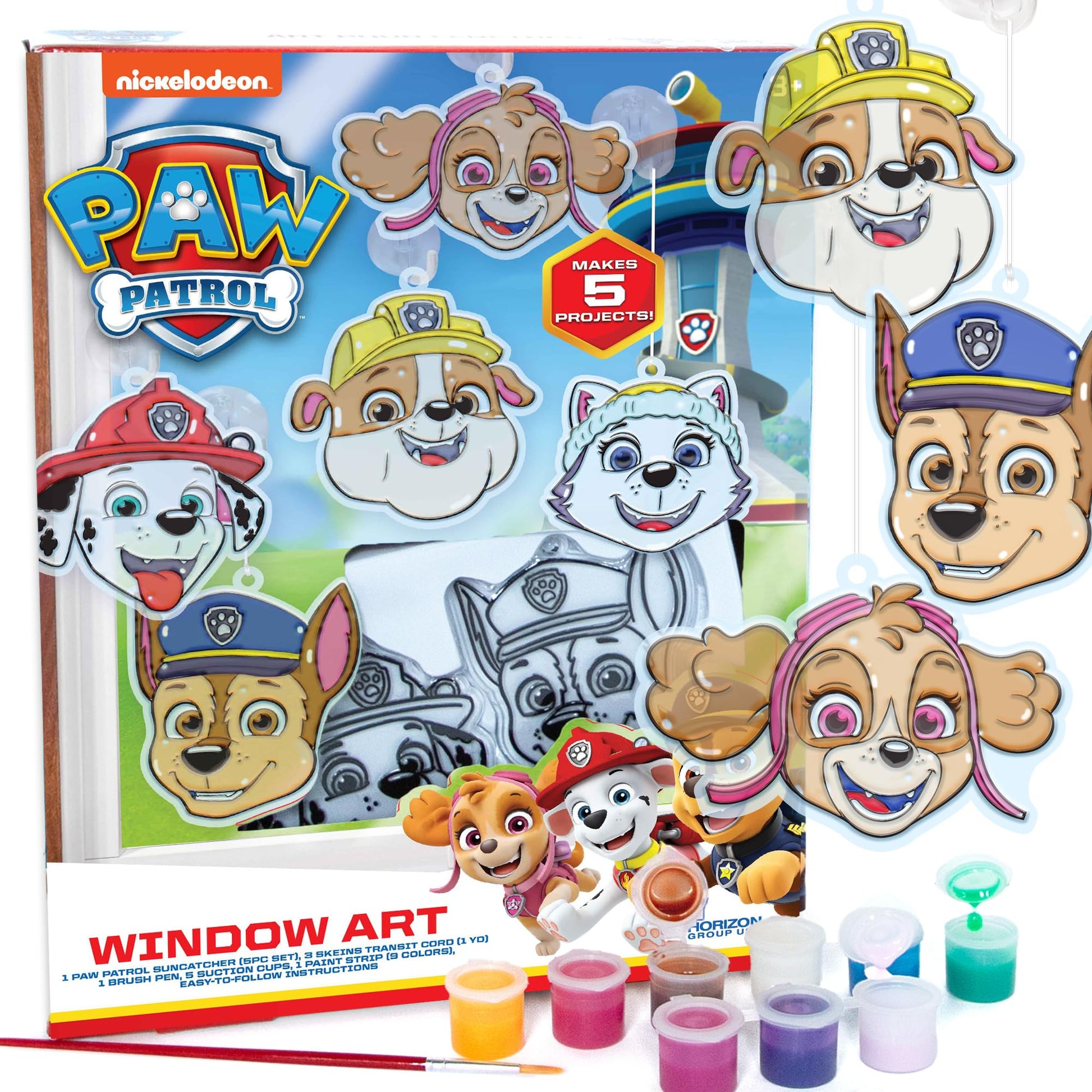 Paw Patrol Window Art, Makes 5 Paw Patrol Suncatchers of Rubble, Everest, Marshall, Chase, Skye, Paw Patrol Suncatchers, Paw Pat