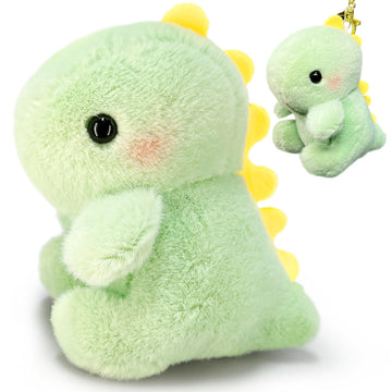 Fat Dinosaur Stuffed Animals, Dino Kawaii Plush Toy For Girls And Boys, Soft Dinosaur Plush Toys Keychain, Small Dinosaur Plushi