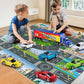 Niplooow Die Cast Metal Racing Car Toy With Play Mat For 3-6 Year Old Boys And Girls - Christmas Birthday Gift