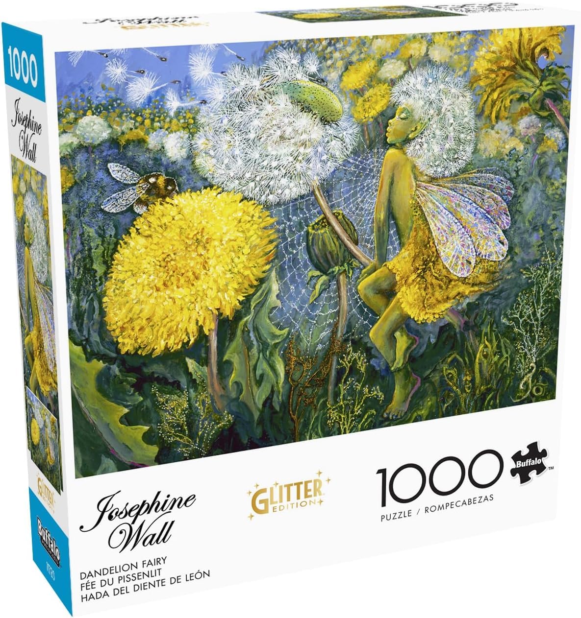 Buffalo Games - Josephine Wall - Glitter - Dandelion Fairy - 1000 Piece Jigsaw Puzzle for mature-themeds - Challenging Puzzle Perfect for Game Nights - Finished Size is 26.75 x 19.75