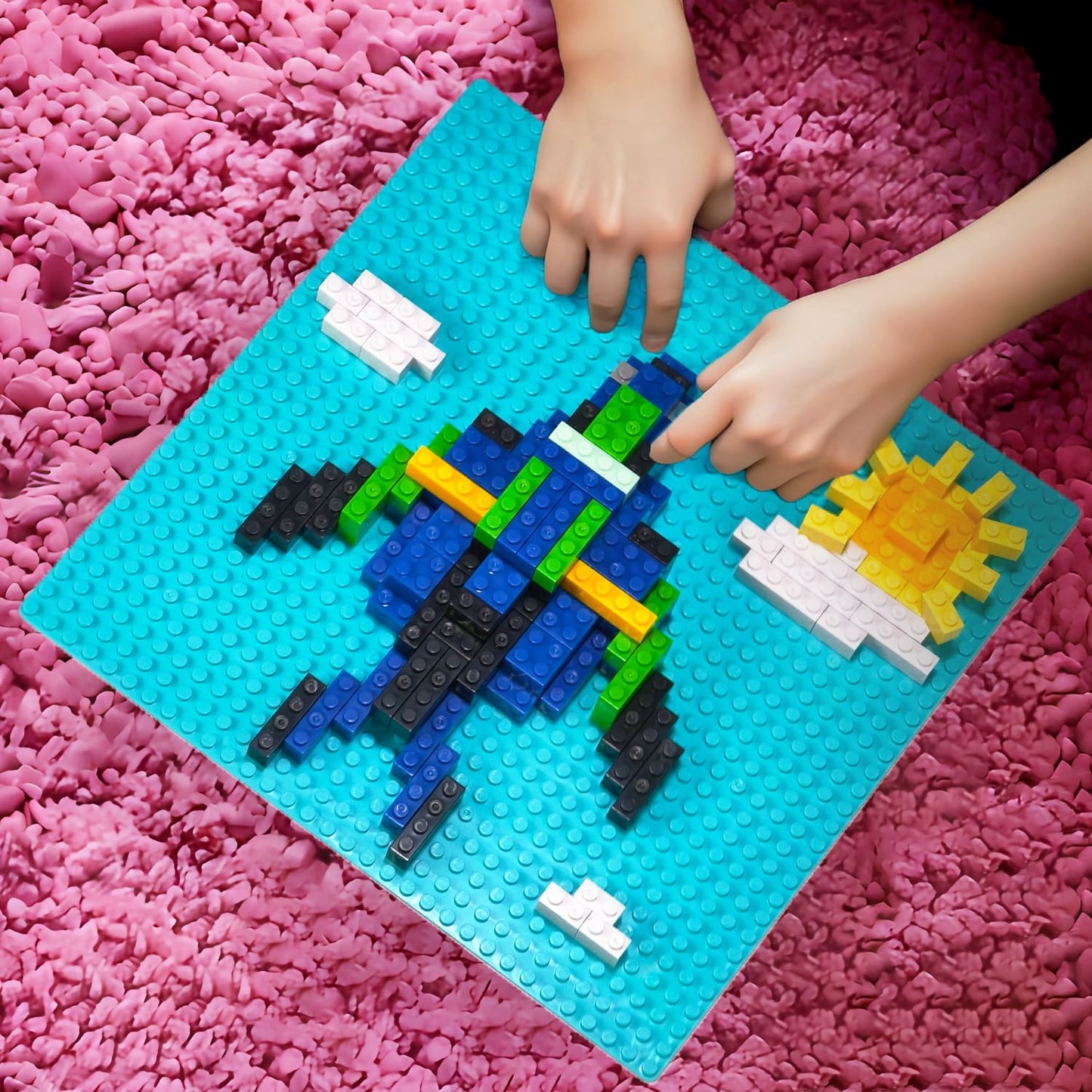 Pairez Toys 8 Pack Classic Baseplate, Square 32X32 Building Base Plates For Kids, Compatible With All Major Brands, 10' X10”, Stem Building Toys For Kids Ages 4 5 6 7 8+ (Pastel)