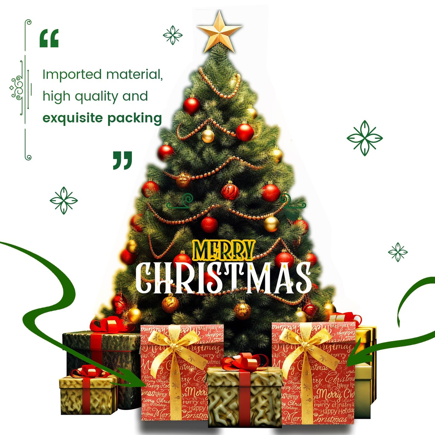 LNV Felt Christmas Tree with 32pcs Ornaments Xmas Decorations,Kids Christmas Tree with LED Light Wall Hanging Felt Christmas Tre