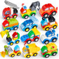 JOYIN 80Pcs Toddlers Car Building Blocks Set  12Pcs Different Vehicles  Build Your Own Toy Cars  Compatible with Brand Name Building Bricks for Kids Boys Girls Birthday Easter Gift