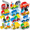 JOYIN 80Pcs Toddlers Car Building Blocks Set  12Pcs Different Vehicles  Build Your Own Toy Cars  Compatible with Brand Name Building Bricks for Kids Boys Girls Birthday Easter Gift
