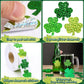 DECYOOL 800 Pcs St Patricks Day Stickers, Glitter Shamrock Stickers Roll Green Sparkly Lucky Stickers Saint Patricks Day Sticker